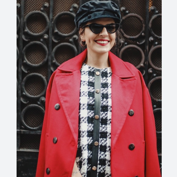 Zara TRF Black White Tweed Check Mini Dress NWT Size Small - Picture 4 of 15